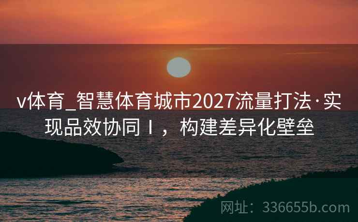 v体育_智慧体育城市2027流量打法·实现品效协同Ⅰ，构建差异化壁垒