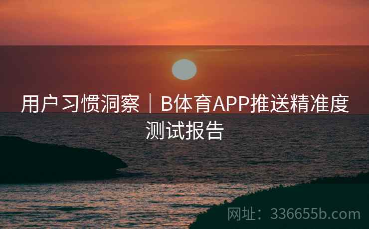 用户习惯洞察｜B体育APP推送精准度测试报告