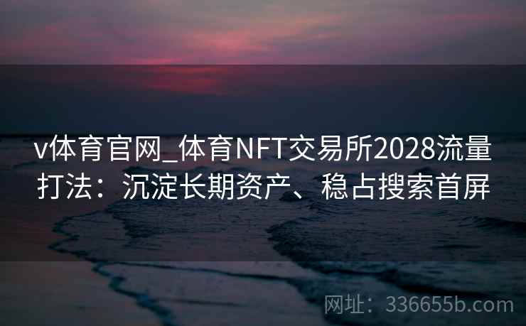 v体育官网_体育NFT交易所2028流量打法：沉淀长期资产、稳占搜索首屏