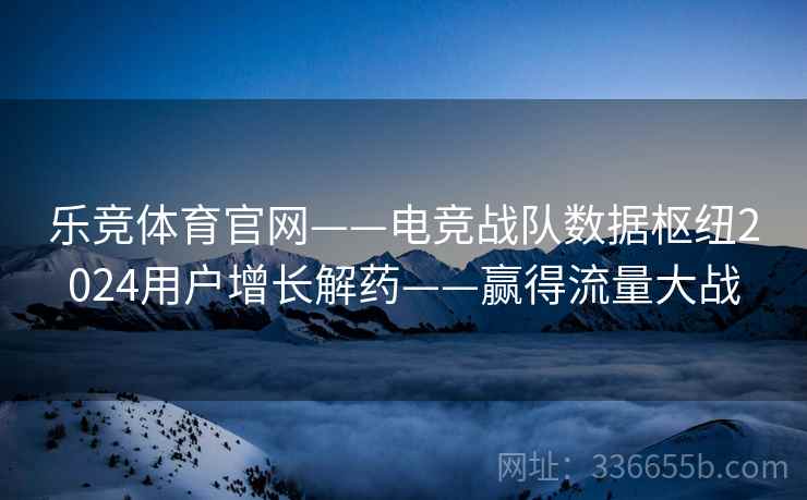 乐竞体育官网——电竞战队数据枢纽2024用户增长解药——赢得流量大战